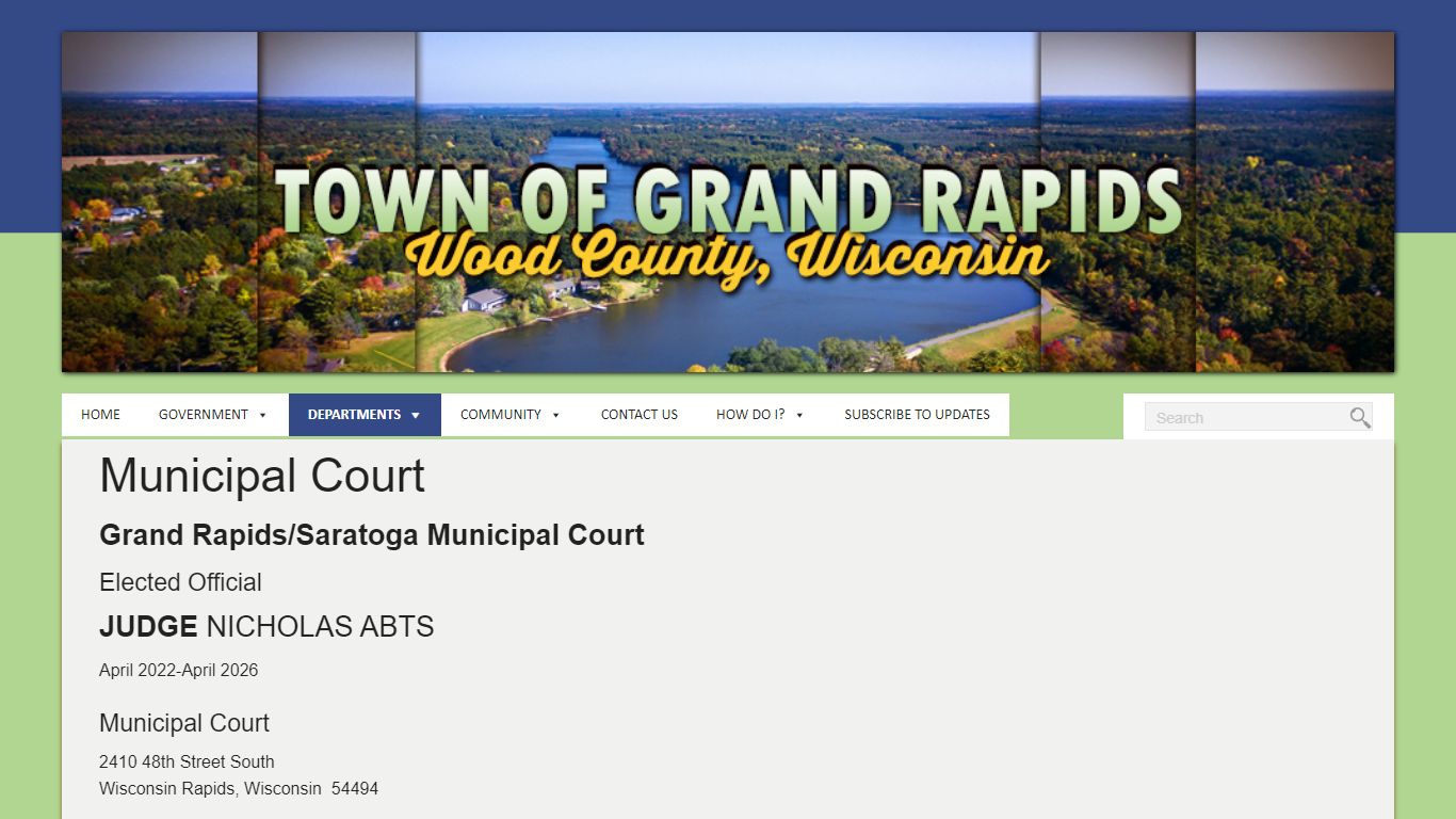 Municipal Court | Town of Grand Rapids, Wood County, Wisconsin